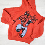 H and M x Marvel red pullover Spider-man hoodie. Size 4-6 Years