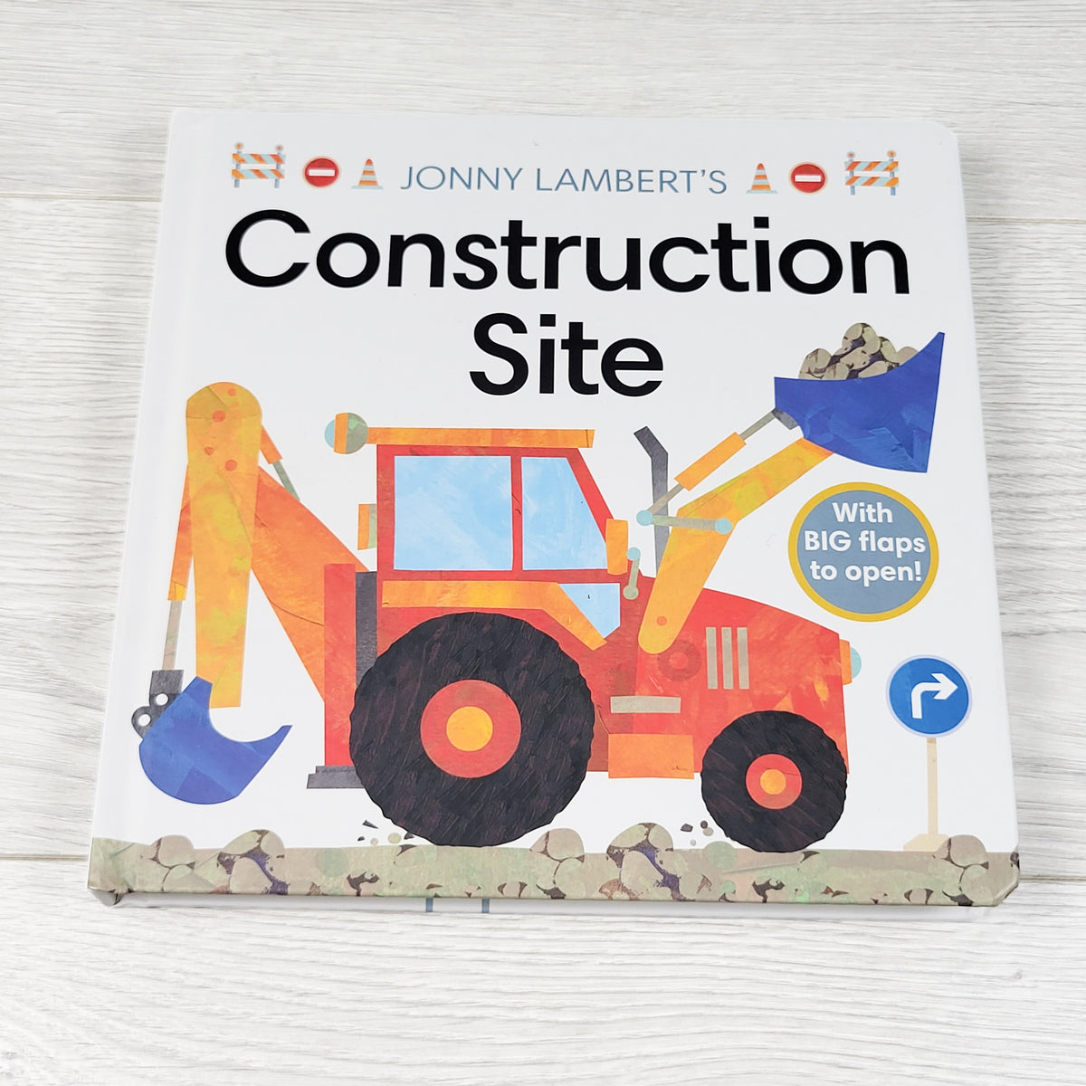 Construction Site. Large lift the flap board book (sorry, no shipping)