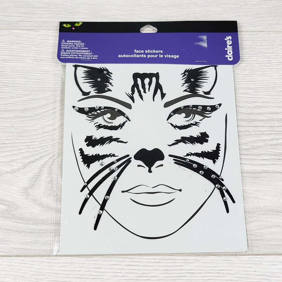 NEW - Claire's Tiger / Cat Face Gem Stickers
