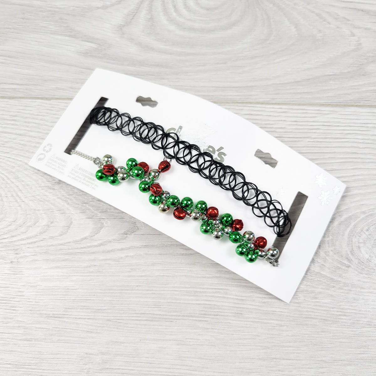 NEW - Claire's Christmas Choker Necklace 2-Pack