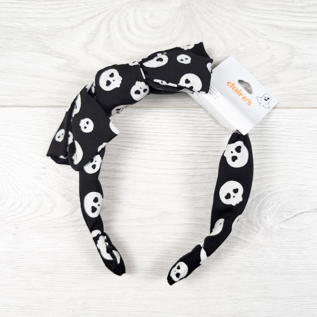 NEW - Claire's Halloween Ghost Knotted Headband