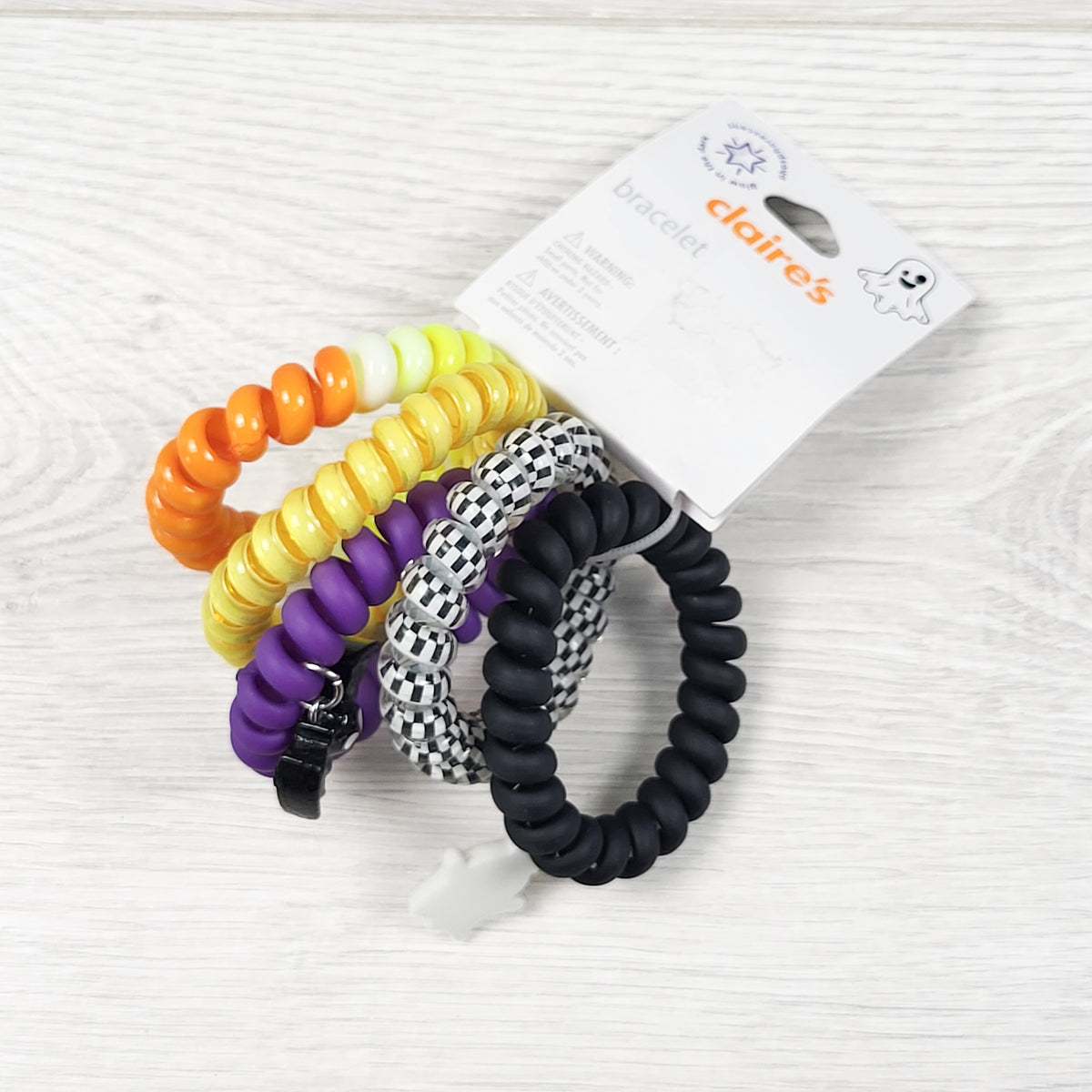 NEW - Claire's Halloween Spiral / Coil Bracelet Multi-Pack