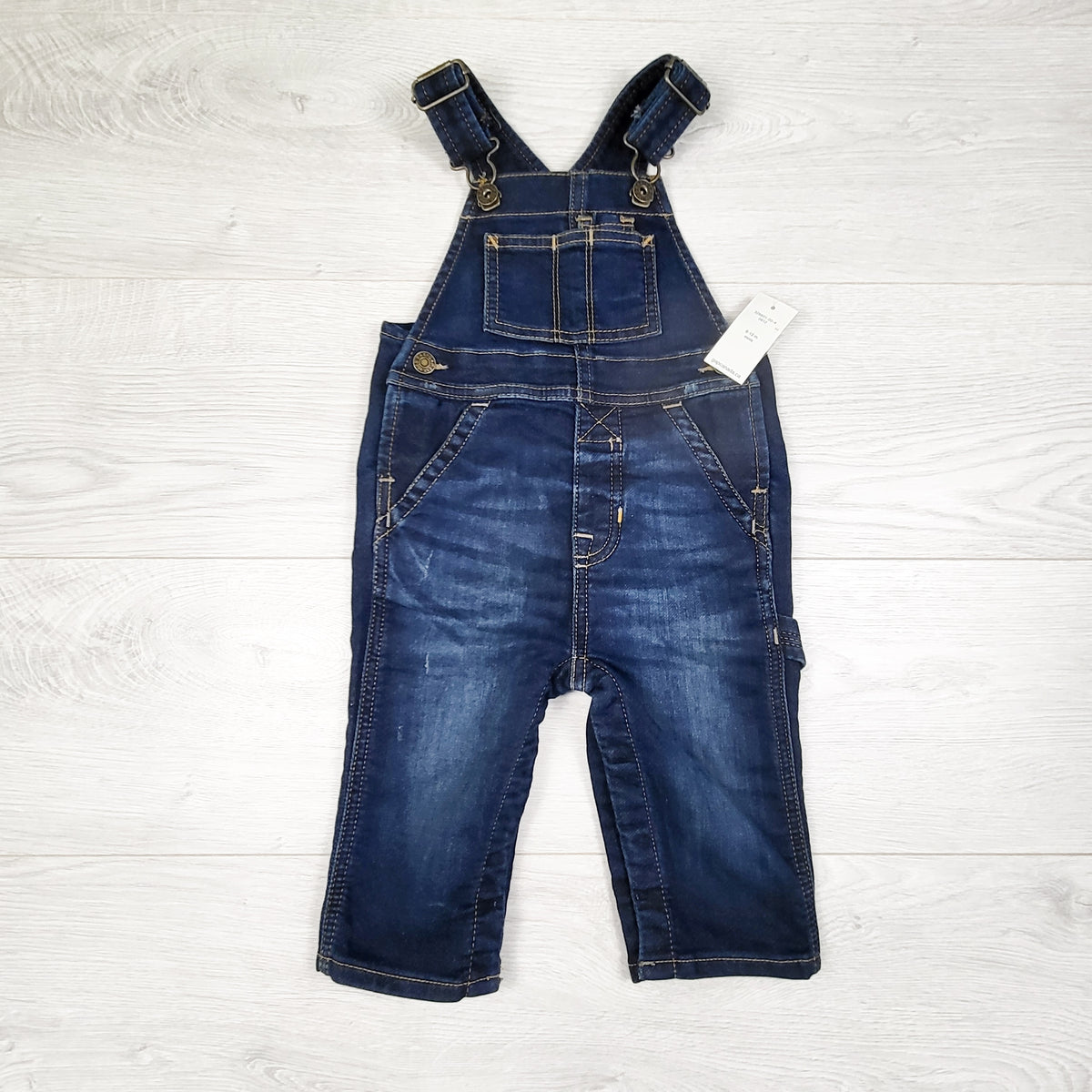 NEW - Gap denim overalls. Size 6-12 months