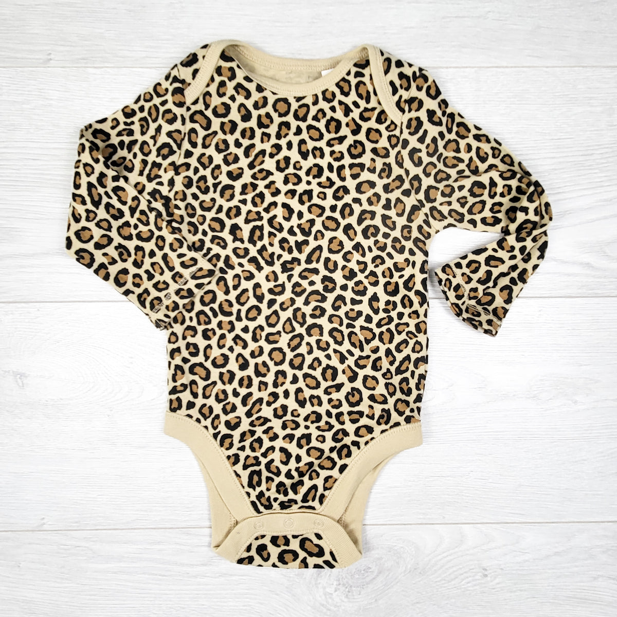 NEW - Old Navy tan leopard print bodysuit. Size 6-12 months