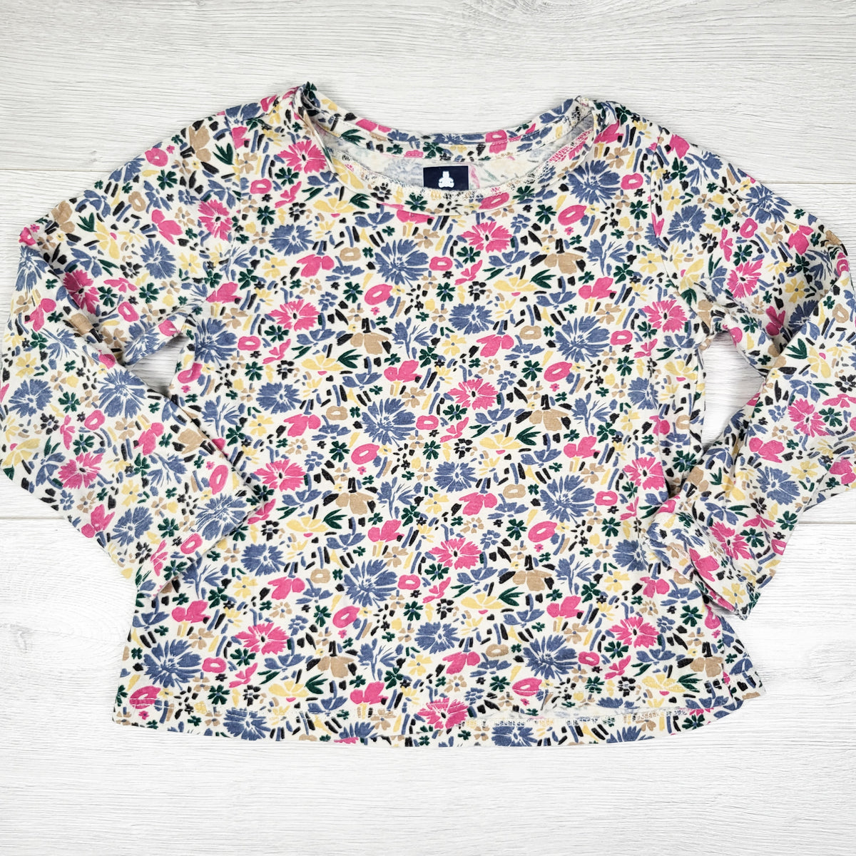 Gap floral print long sleeve organic cotton top. Size 4T