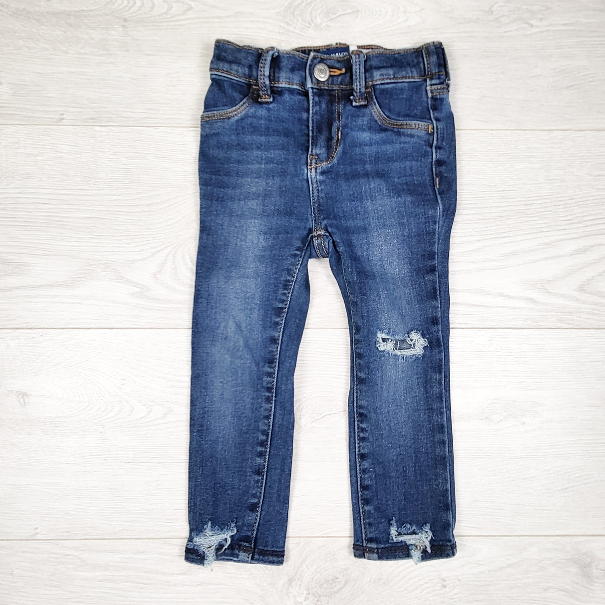 Old Navy distressed ballerina denim jeggings. Size 2T