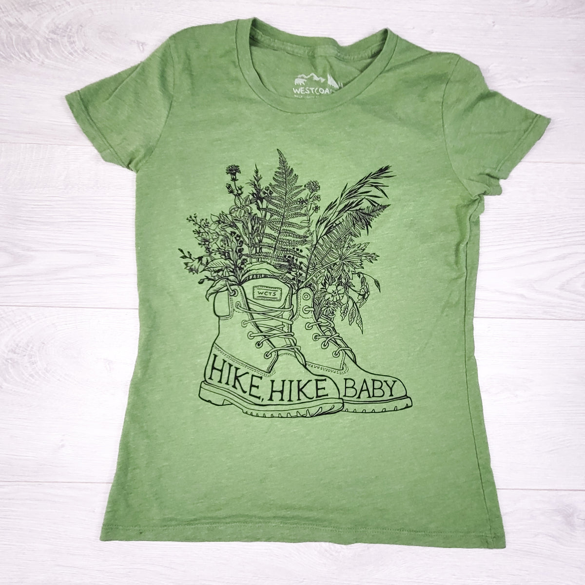 Westcoastees Women's "Hike, Hike Baby" Crew Neck T-Shirt | LADIES XS