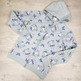 Lilo and Stitch blue zip up hoodie. Size 14/16 - AS IS