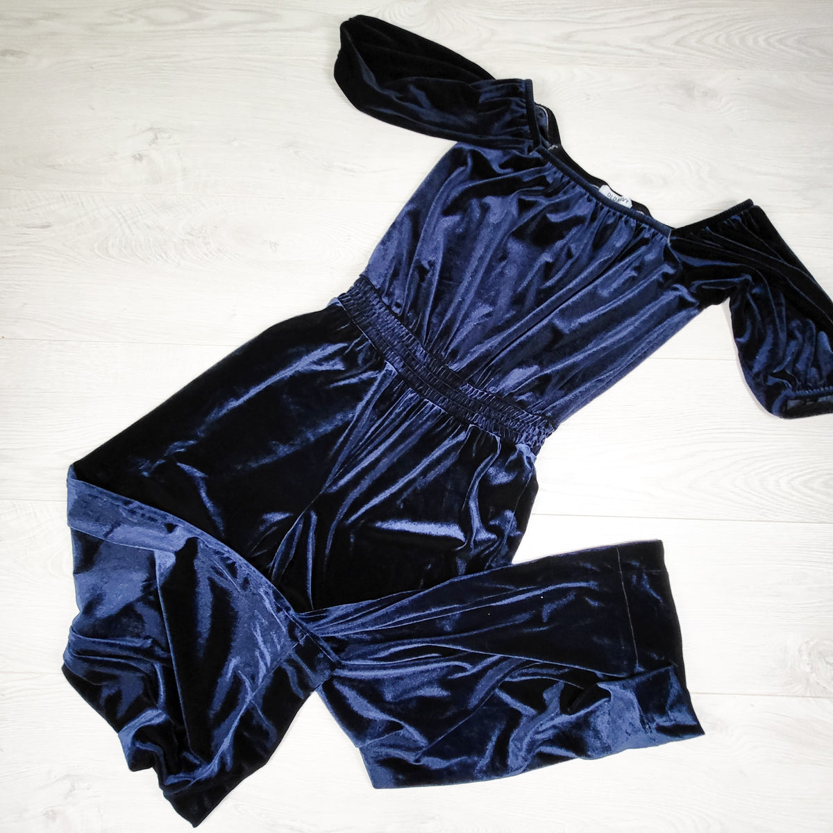 Old Navy blue velvet romper. Size 14/16