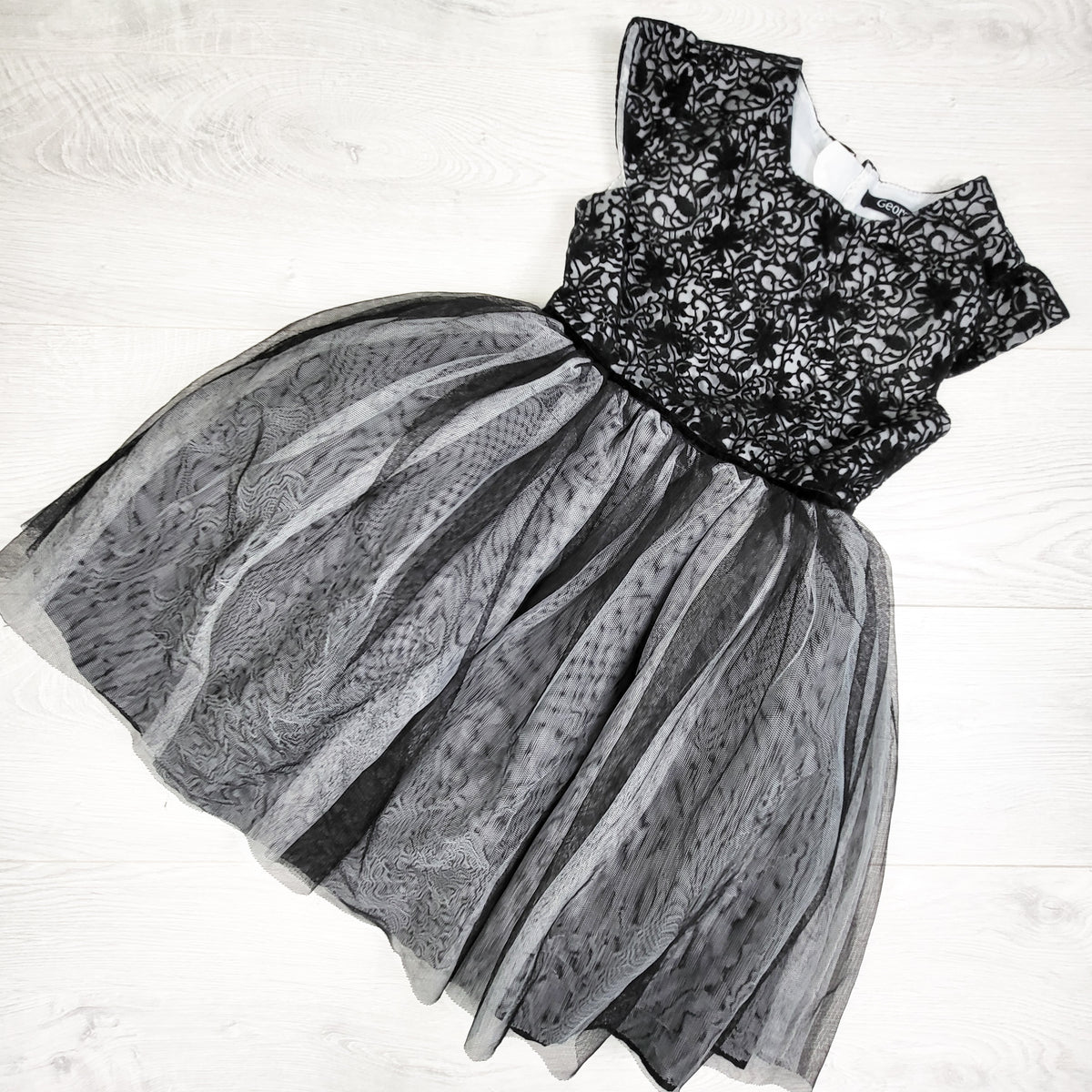George black and grey special occasion dress. Size 7