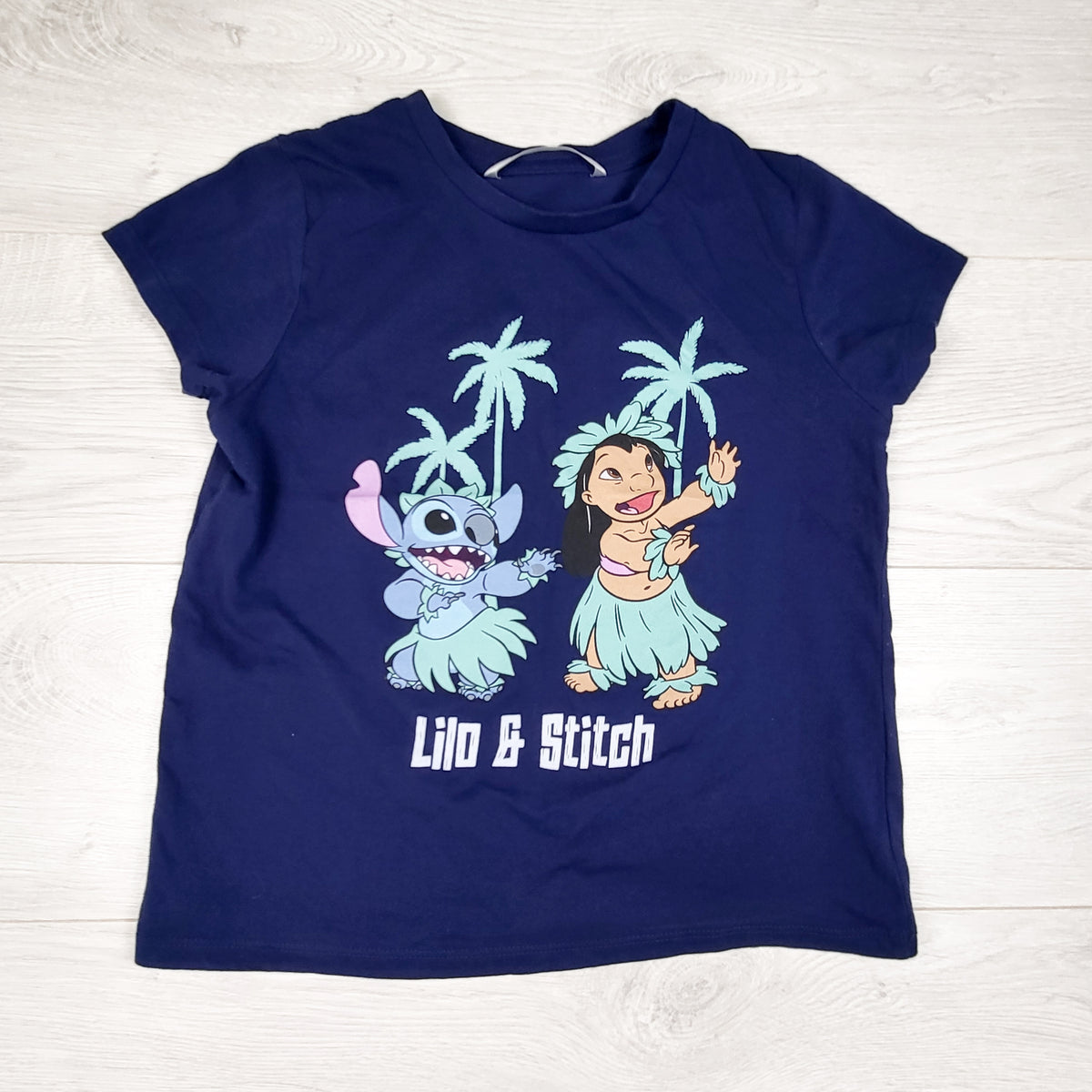 Ukids navy Lilo and Stitch t-shirt. Size 10/12