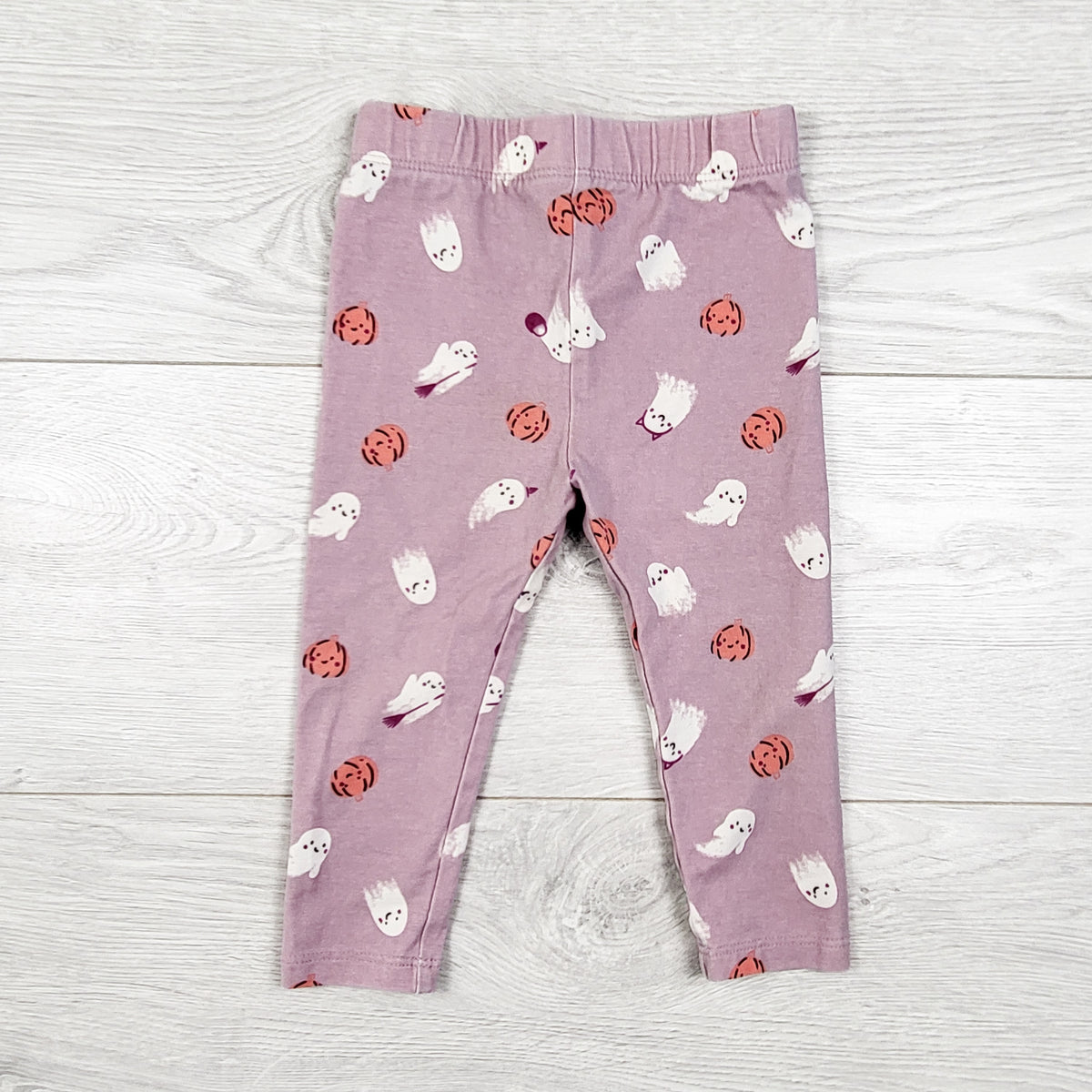Joe purple leggings with ghosts and pumpkins. Size 12-18 months