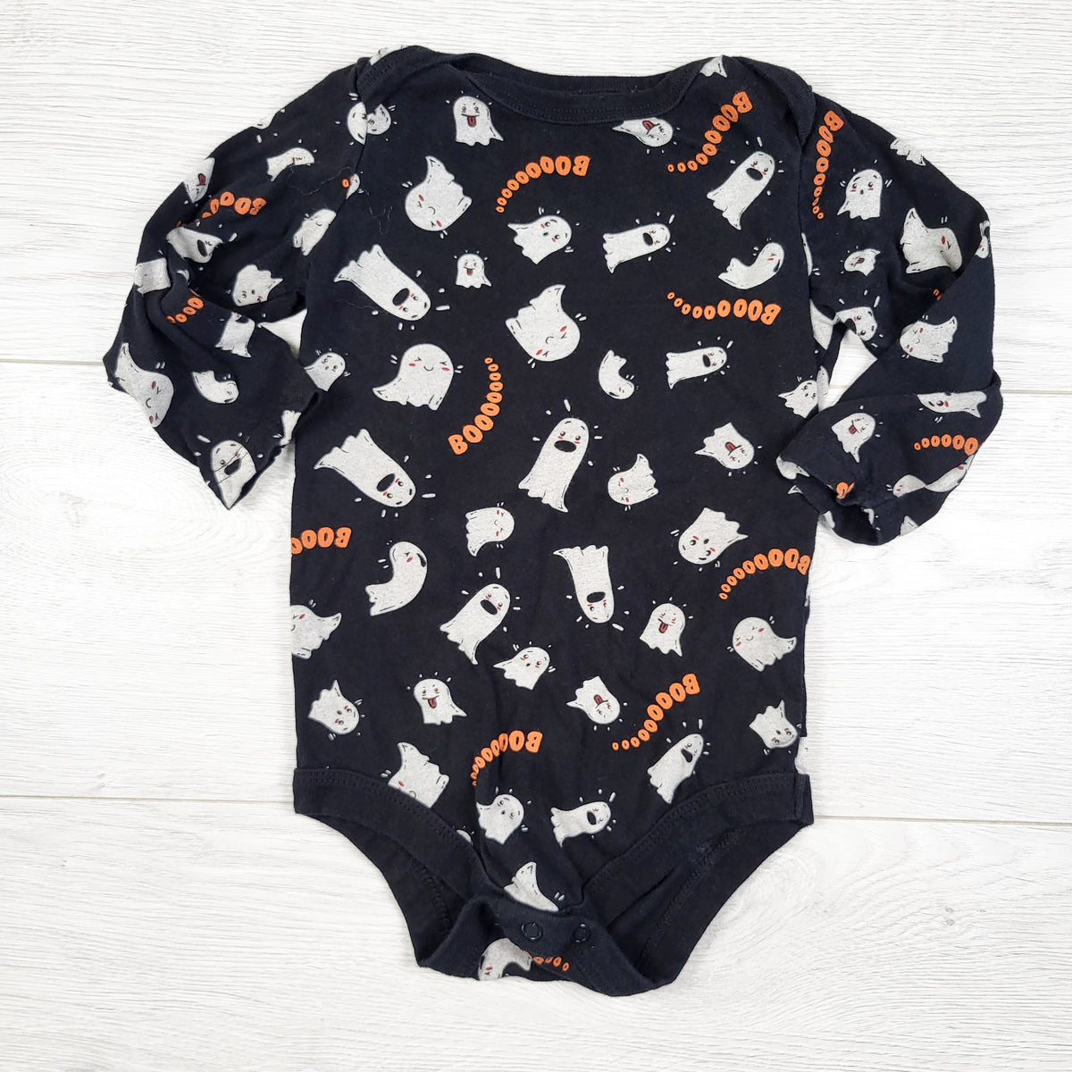 George black bodysuit with ghosts. Size 12-18 months