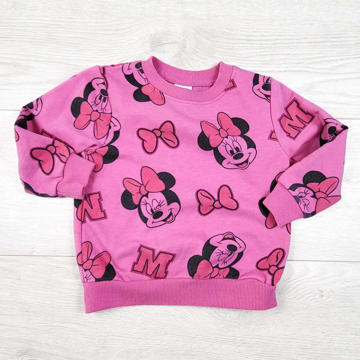 Disney pink Minnie Mouse sweatshirt. Size 12-18 months