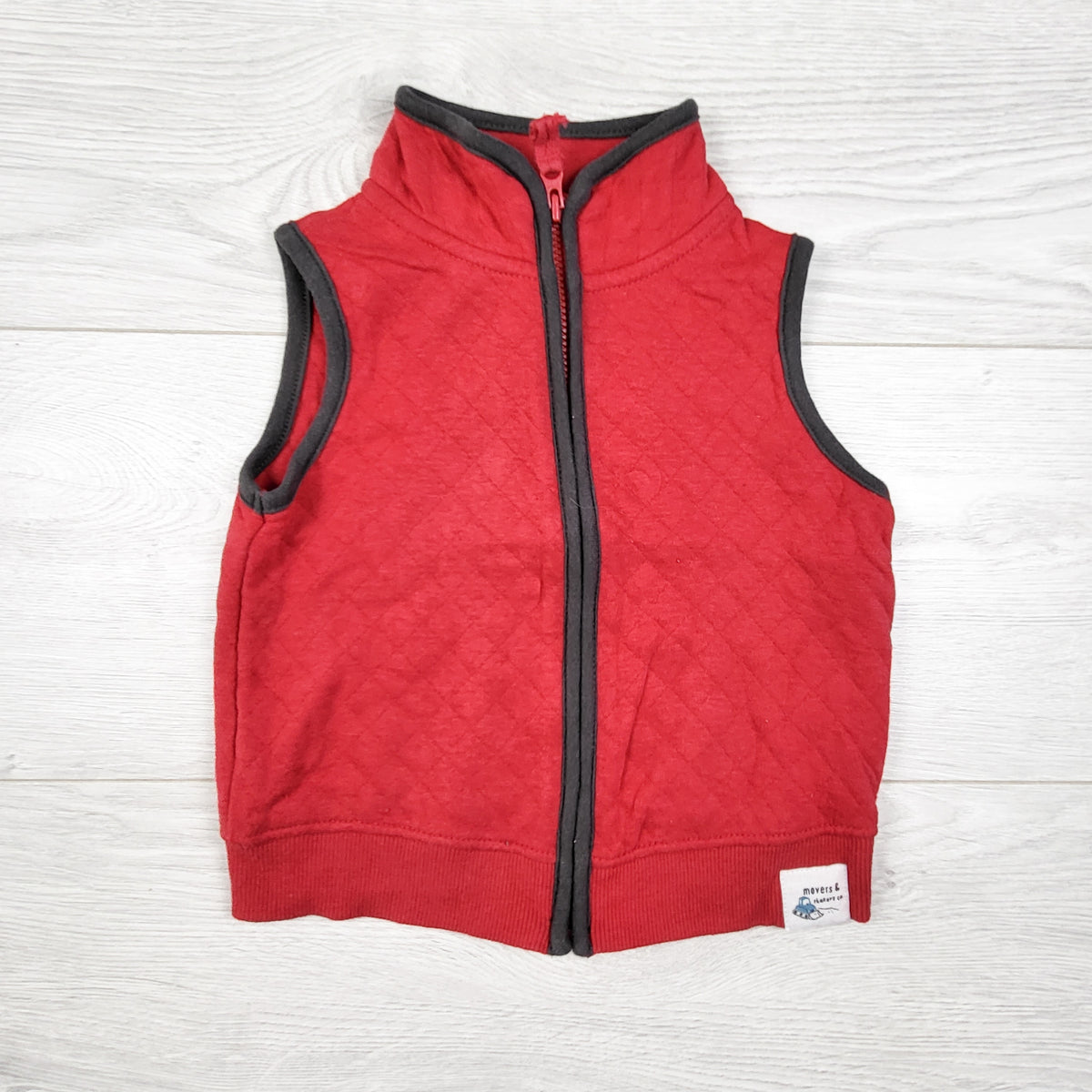 Carters red quilted cotton vest. Size 12 months