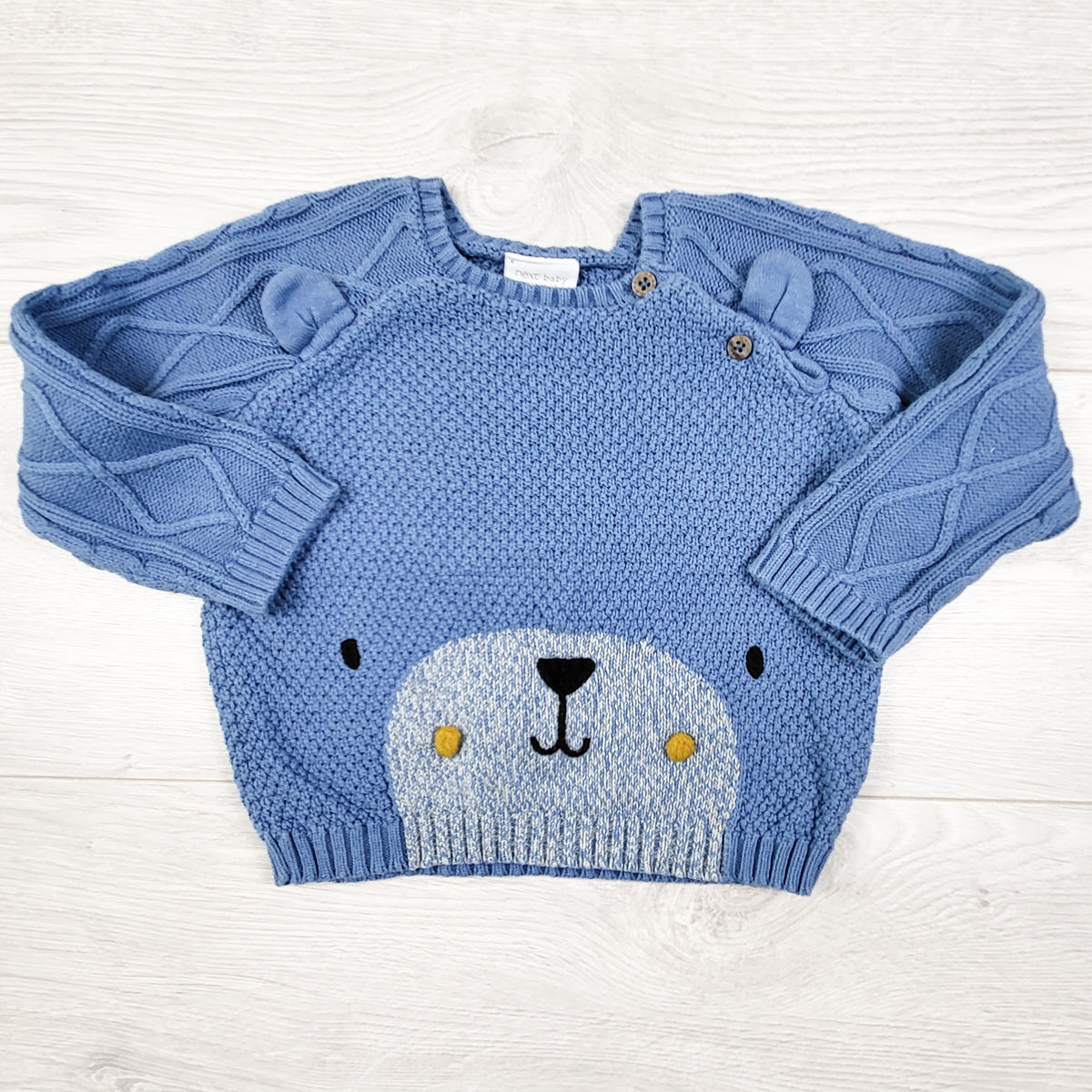 Next blue sweater with bear. Size 9-12 months