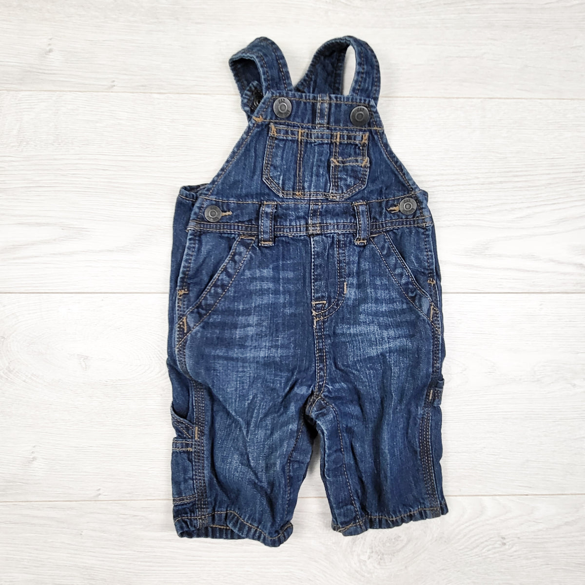 Gap denim overalls. Size 0-3 months