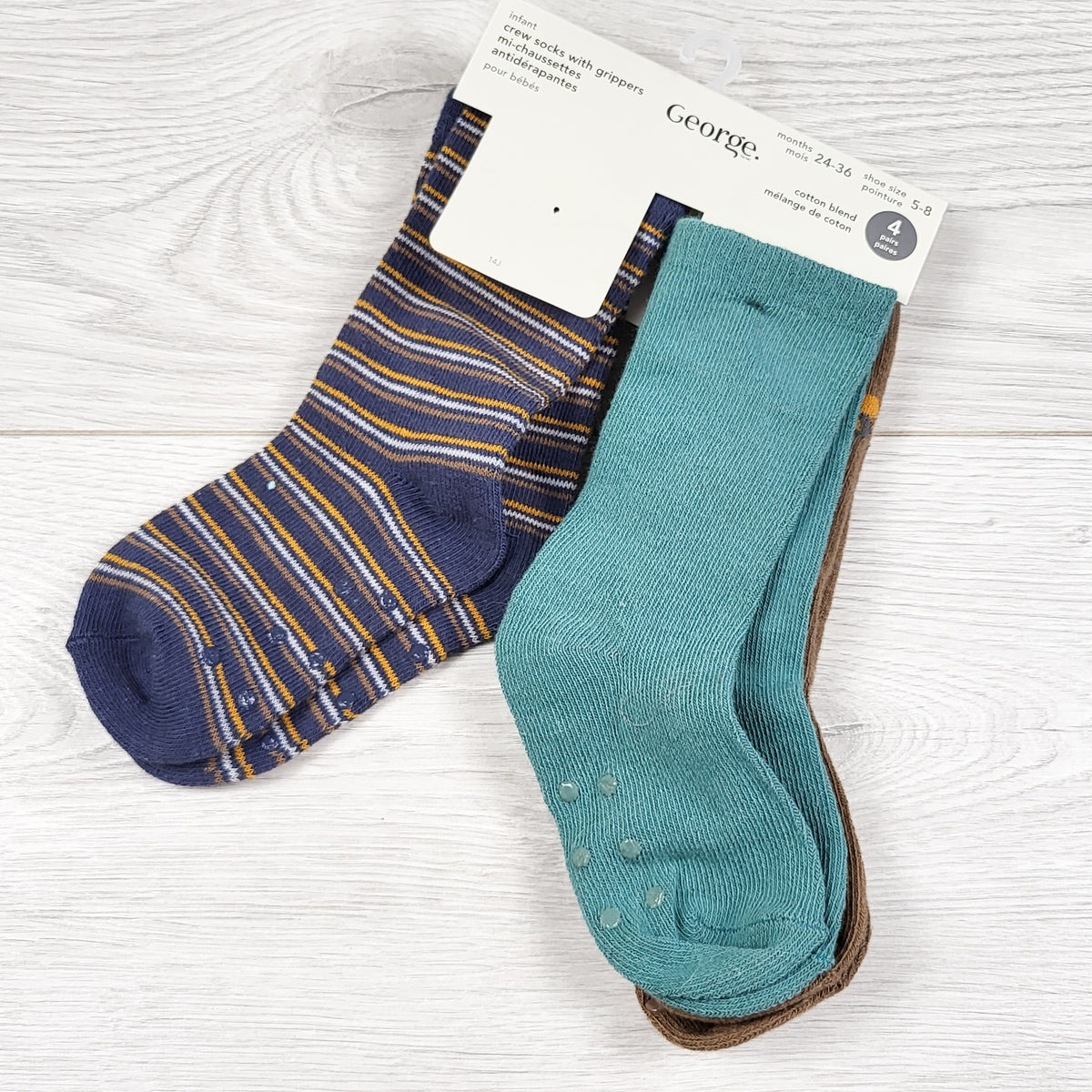 George crew socks (3 pairs). Size 5 to 8 shoe size