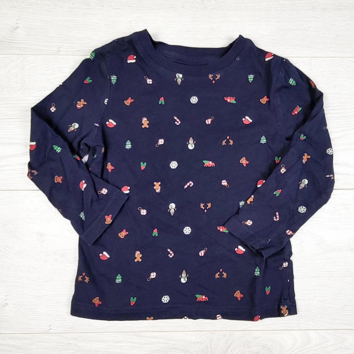George navy Christmas themed long sleeve top. Size 4T