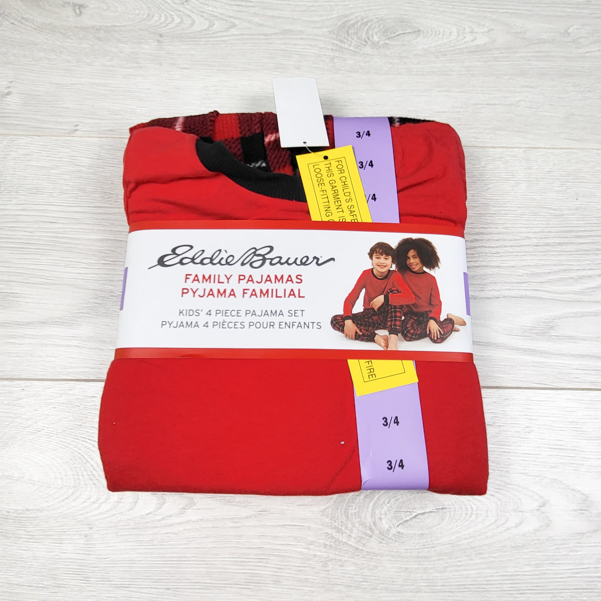 NEW - Eddie Bauer Family Pajamas 4pc Pajama Set. Size 3/4T
