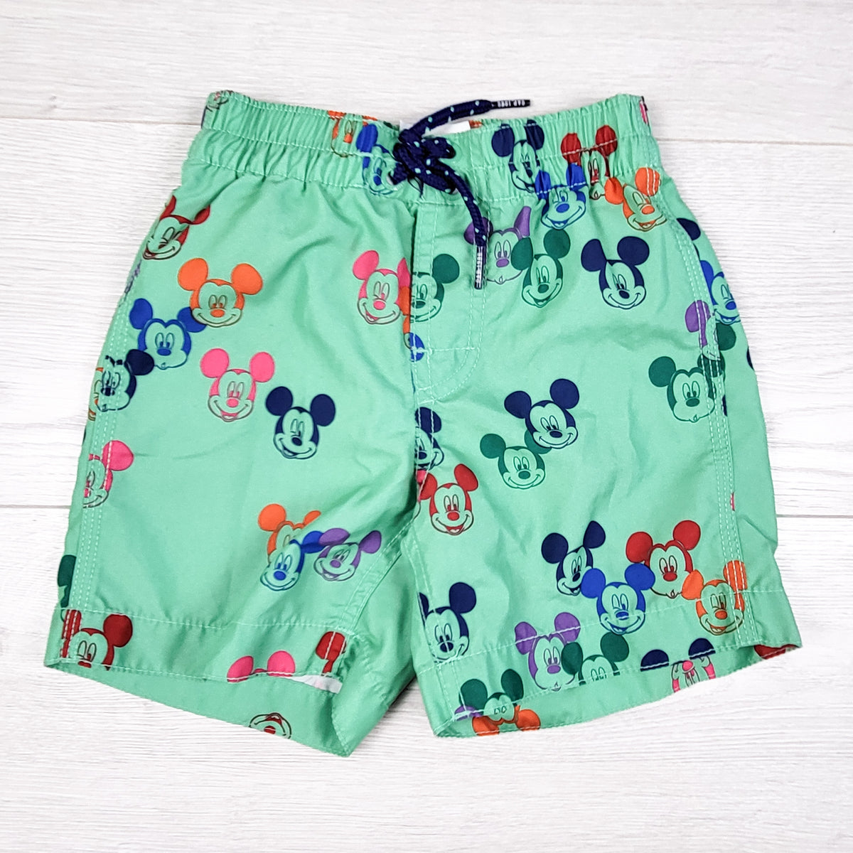 Gap x Disney mint green Mickey Mouse swim trunks. Size 2T