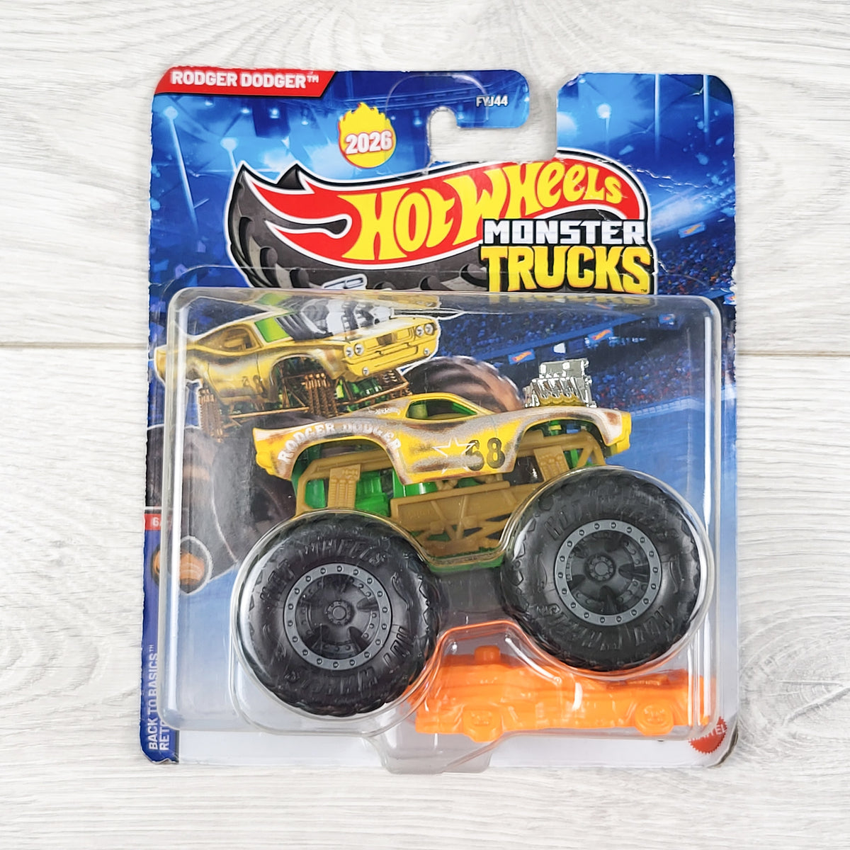 NEW - Hot Wheels Monster Truck "Back to Basics" Rodger Dodger (1:64 Scale)