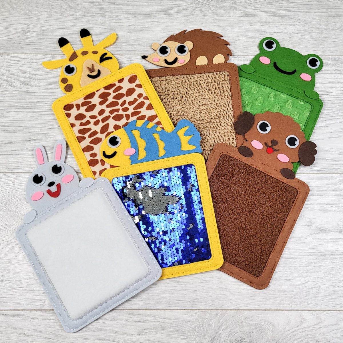 Animal-Themed Tactile Textured Sensory Mats (6pcs)