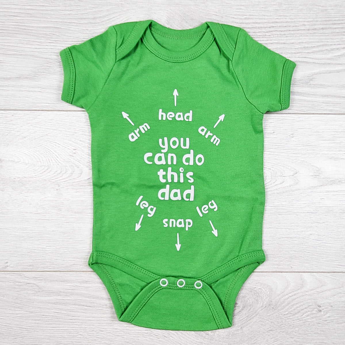 Green "You Can Do This Dad" Bodysuit. Size 0-3 Months