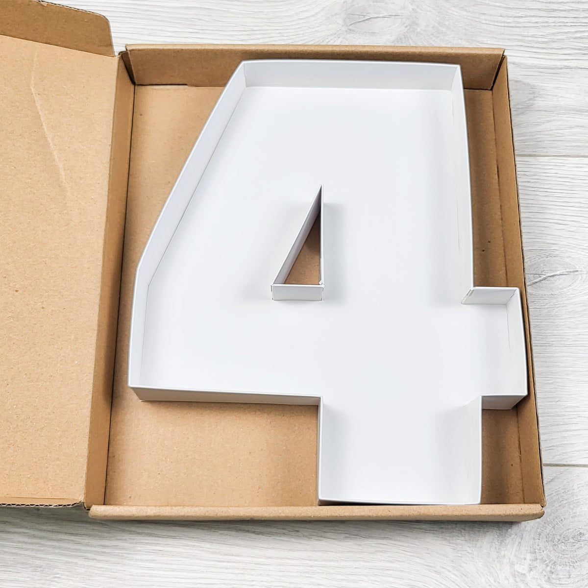 NEW - Fillable Cardboard Number "4" Charcuterie & Candy Tray