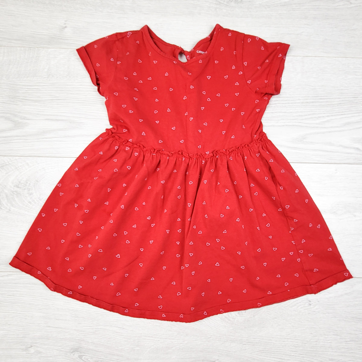George Red Heart Print Dress. Size 4T