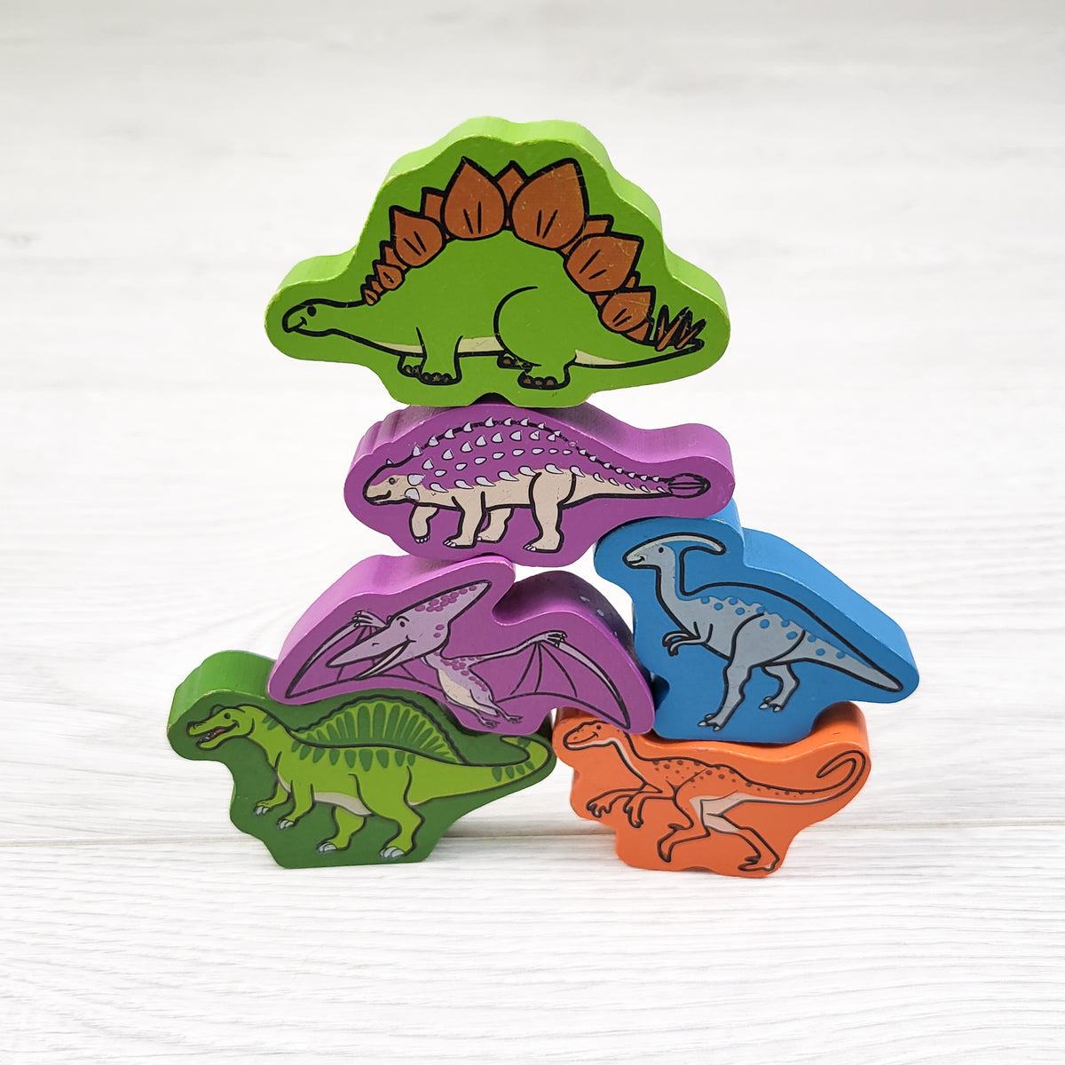 Hape Roaming Dinosaurs Wooden Stacking Blocks Game