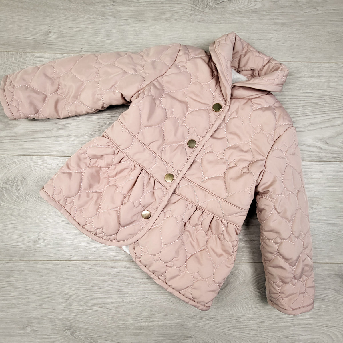 Liv and Lottie Pink Quilted Jacket. Size 18 Months