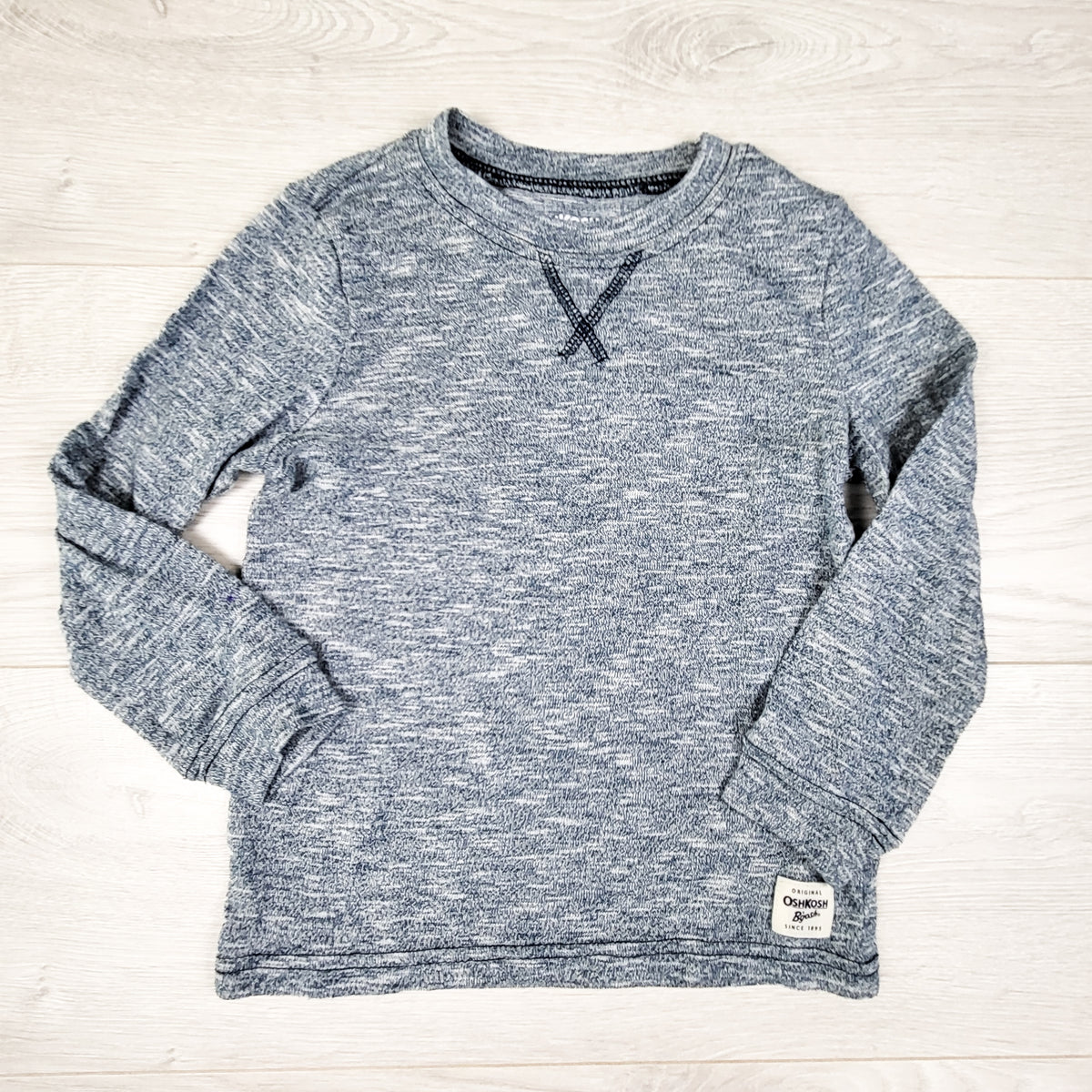 Oshkosh Heathered Blue Knit Long Sleeve Top. Size 4T