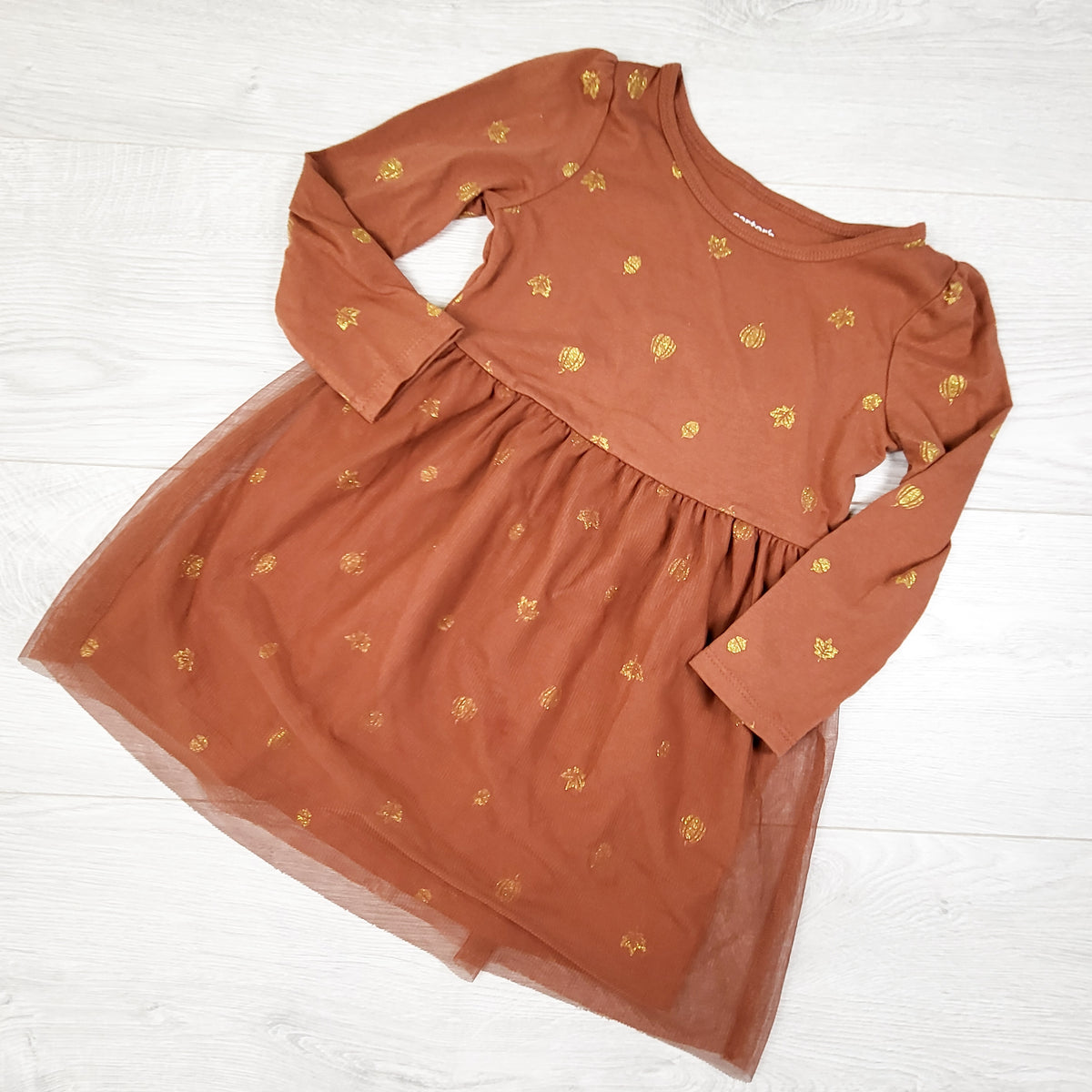 Child of Mine Rust Orange Dress With Pumpkins. Size 3T