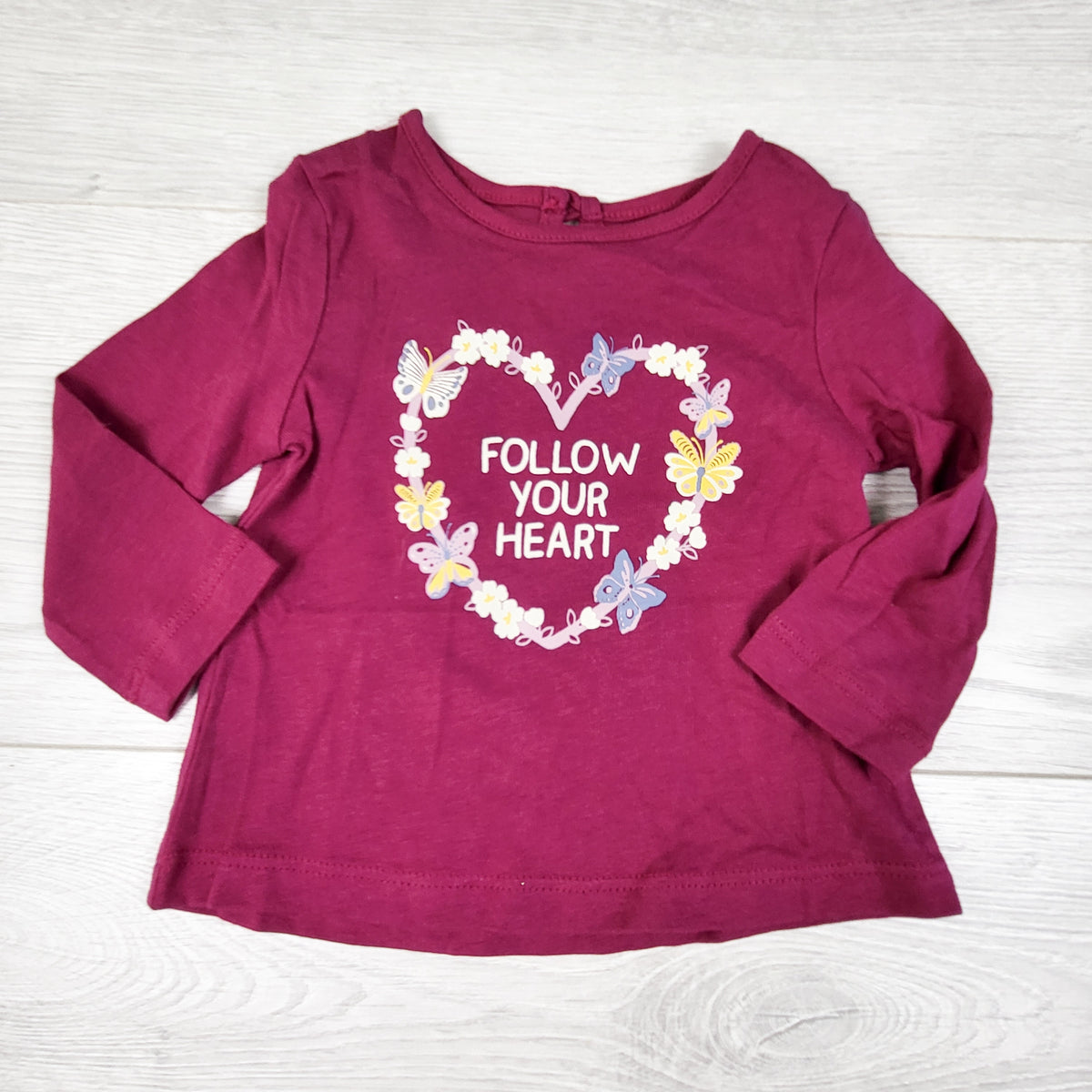 Joe Berry Coloured "Follow Your Heart" Top. Size 0-3 Months