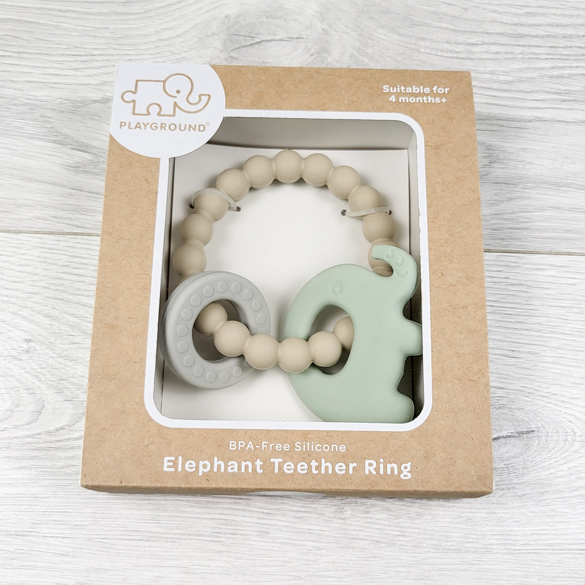 NEW - Playground Elephant and Teether Ring