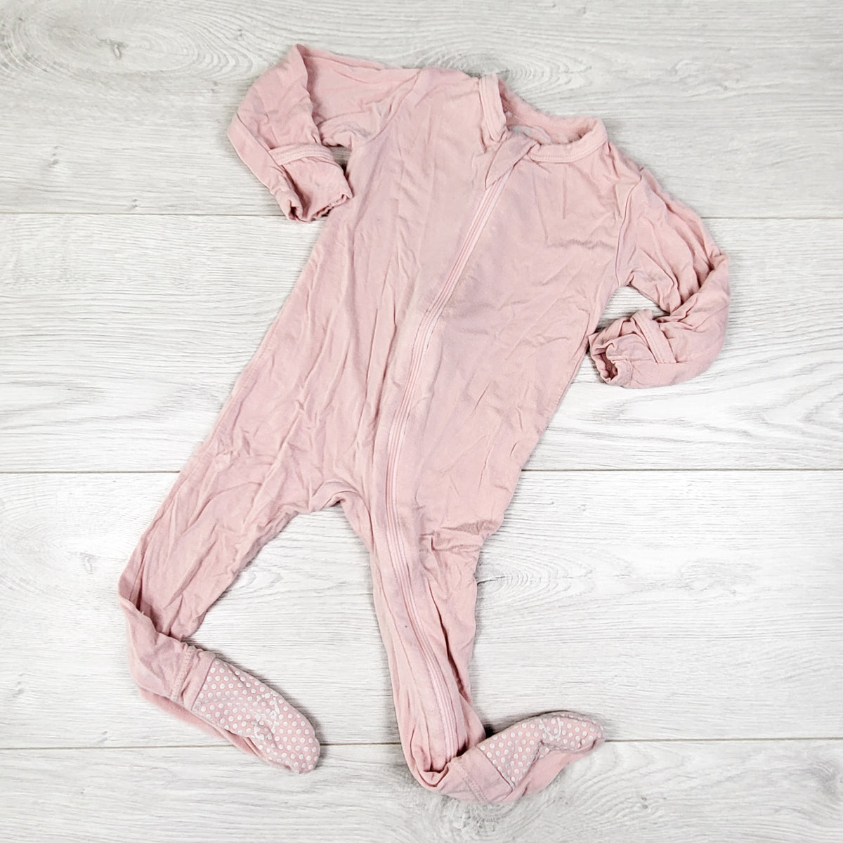 Kickee Pants Pink Zippered Bamboo Sleeper. Size 6-9 Months