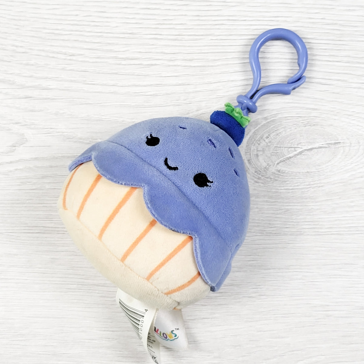 Squishmallows 3.5" Plush Clip-On Blueberry Muffin Keychain