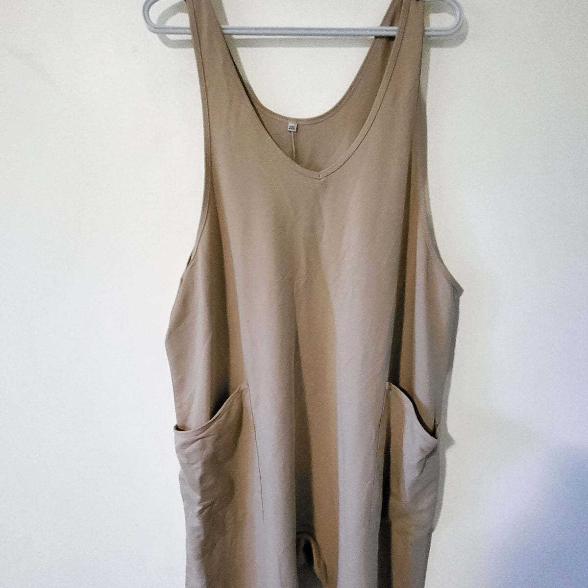 Unbranded Beige Romper. Size 2XL (not sure if actually maternity or not)