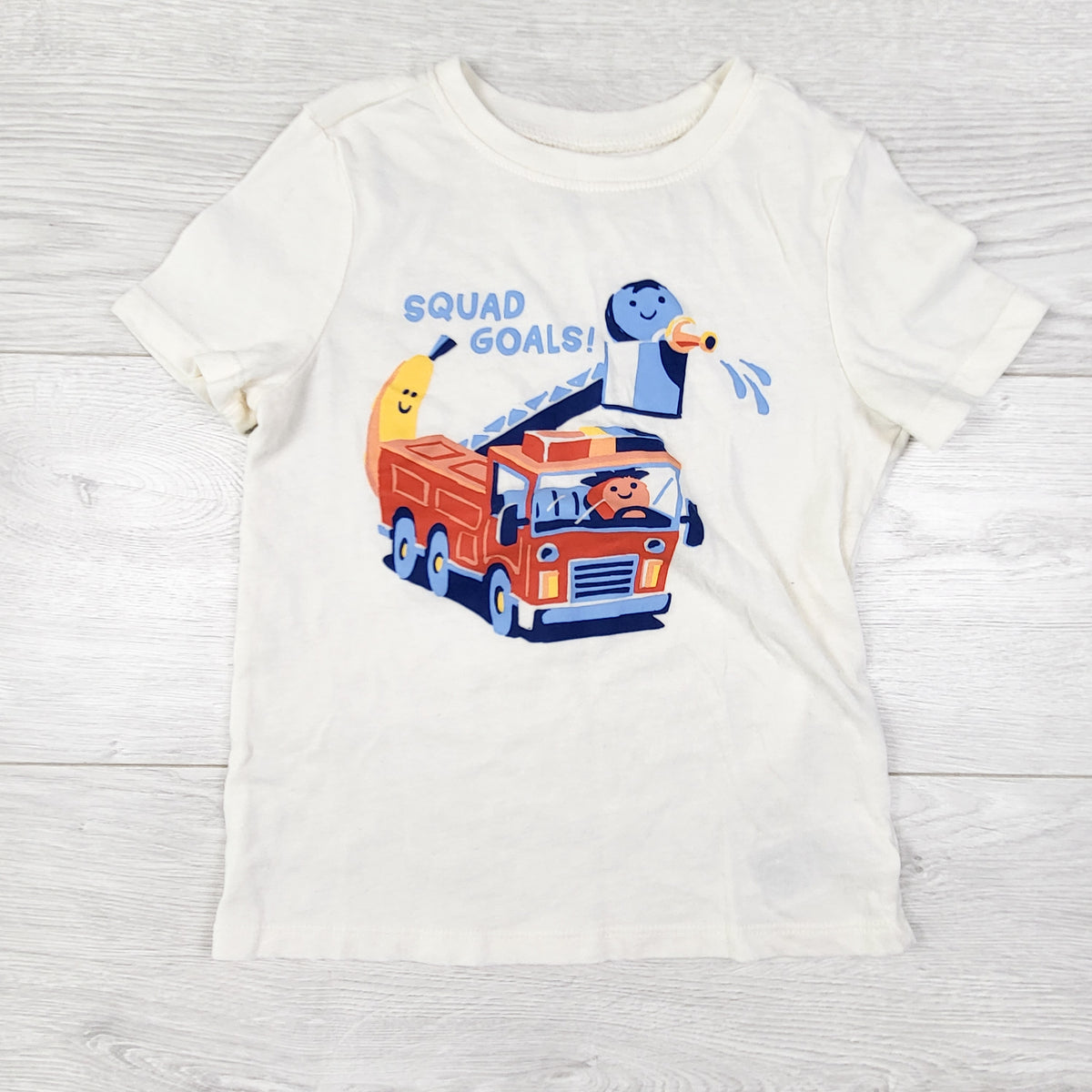 Old Navy Cream "Squad Goals" T-shirt. Size 5T
