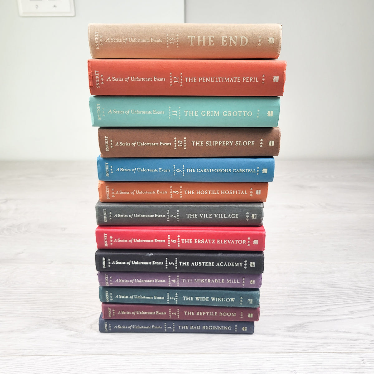 Complete 13-book hardcover collection of A Series of Unfortunate Events by Lemony Snicket  (NO SHIPPING)