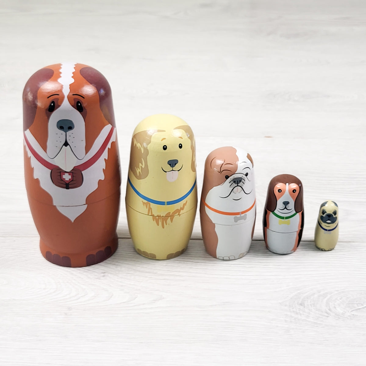 Handpainted Dog Nesting Dolls