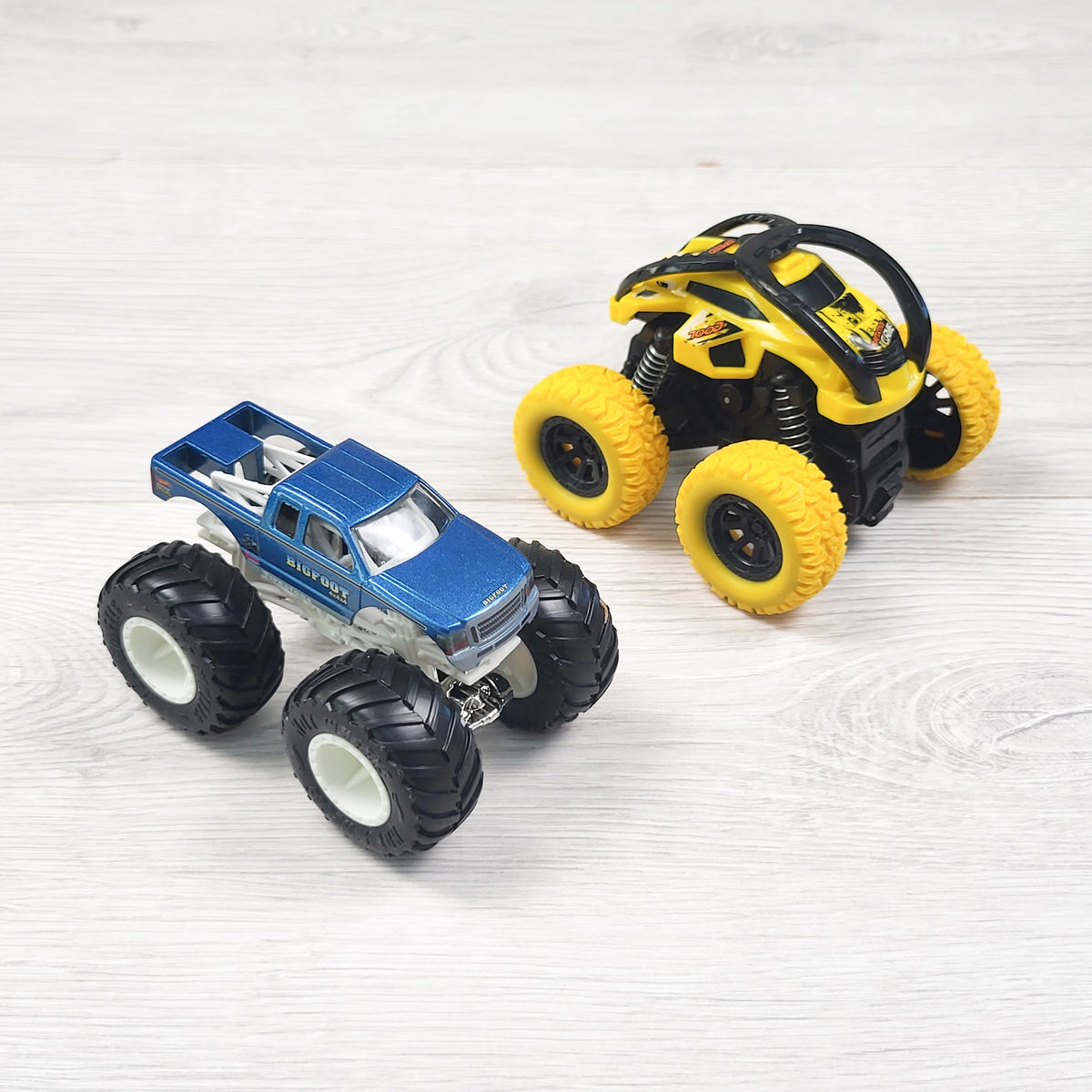 Pair of Monster Truck Hot Wheels Style Toys