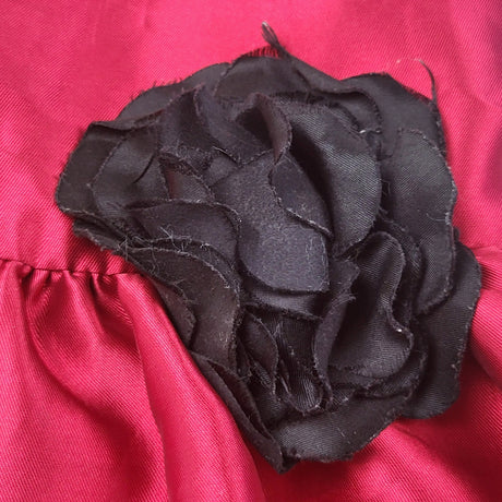 Zunie red special occasion dress with flower. Size 6