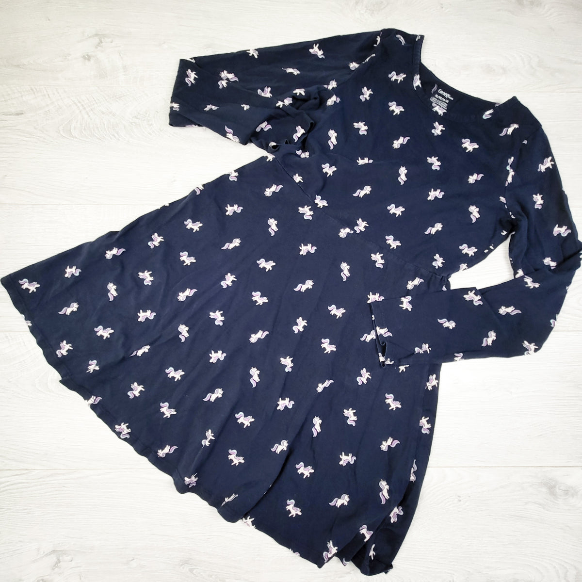 George navy unicorn print skater dress. Size 14/16