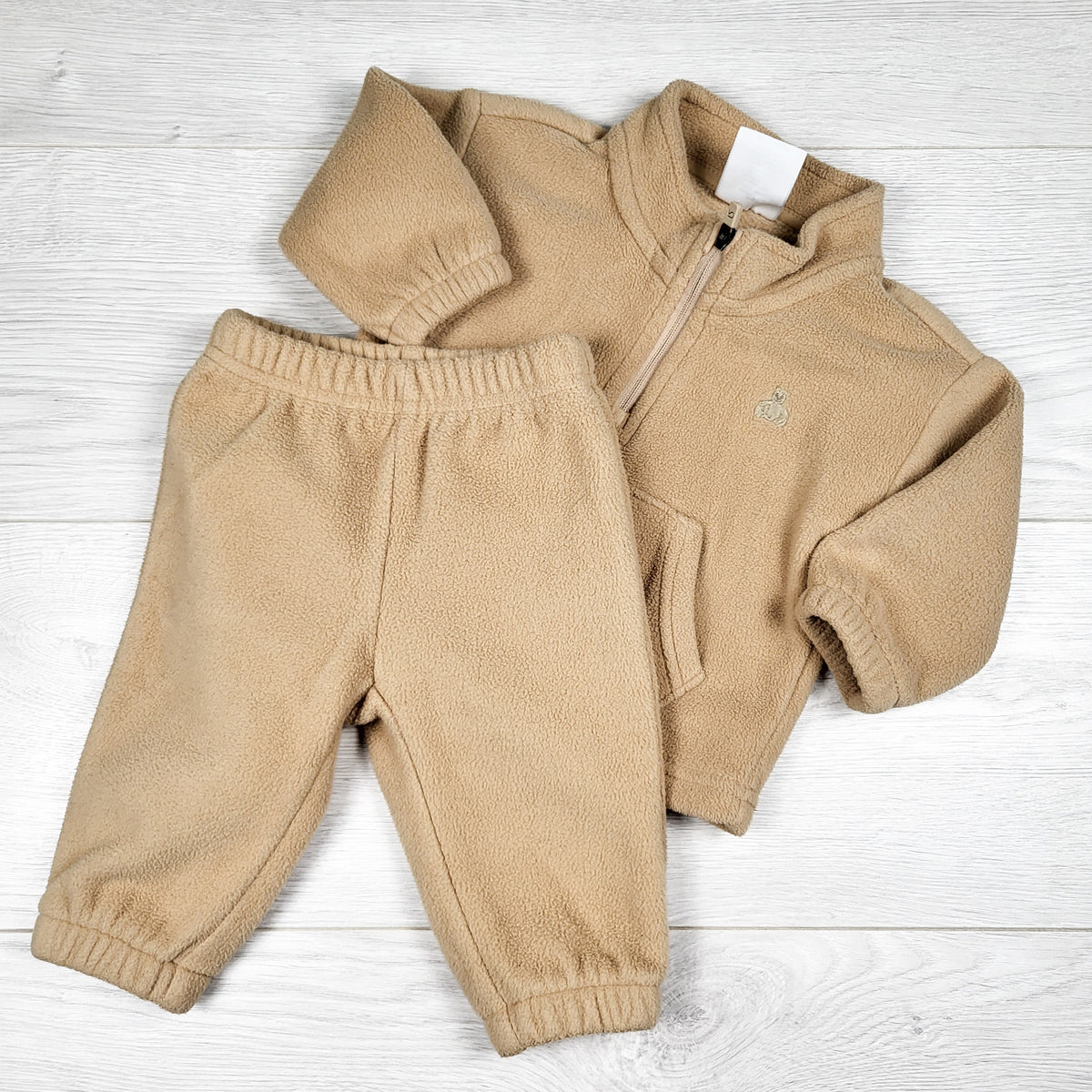 Gap tan 2pc fleece set. Size 3-6 months