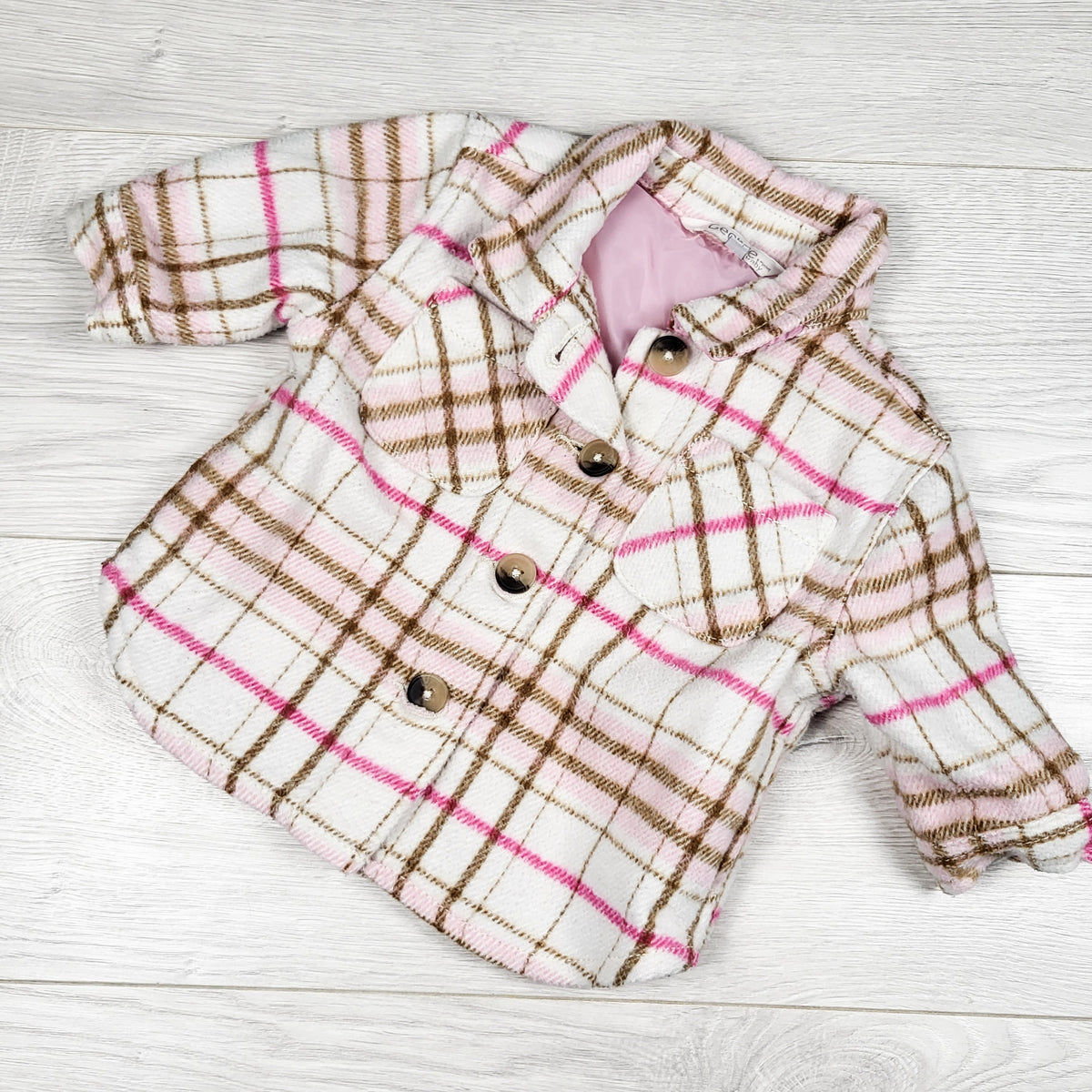 George black flannel "shacket." Size 3-6 months