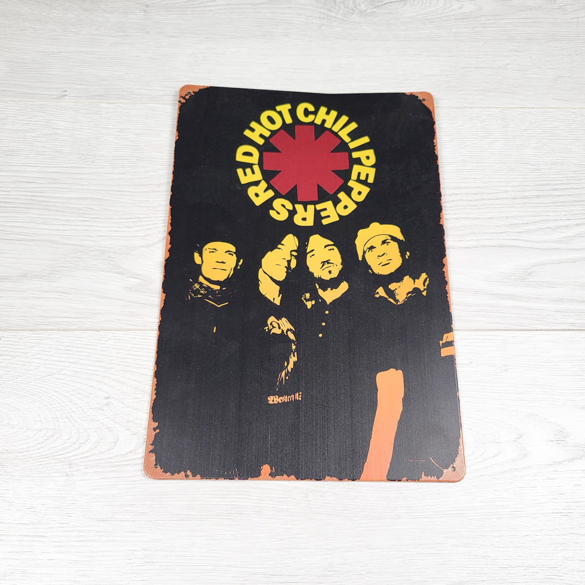 Retro style Red Hot Chili Peppers metal wall sign