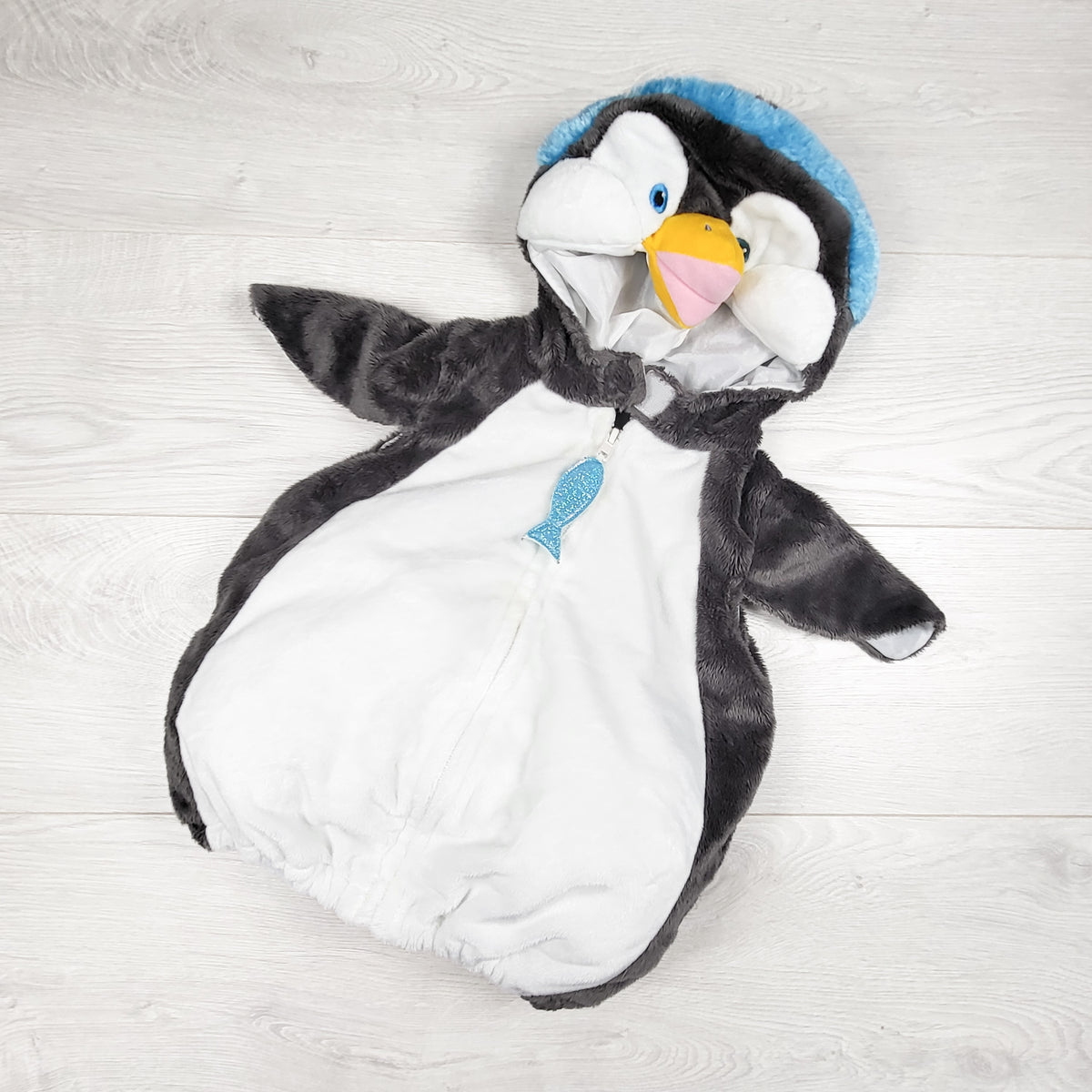 Going Wild plush penguin Halloween costume. Size 6-9 Months - AS IS