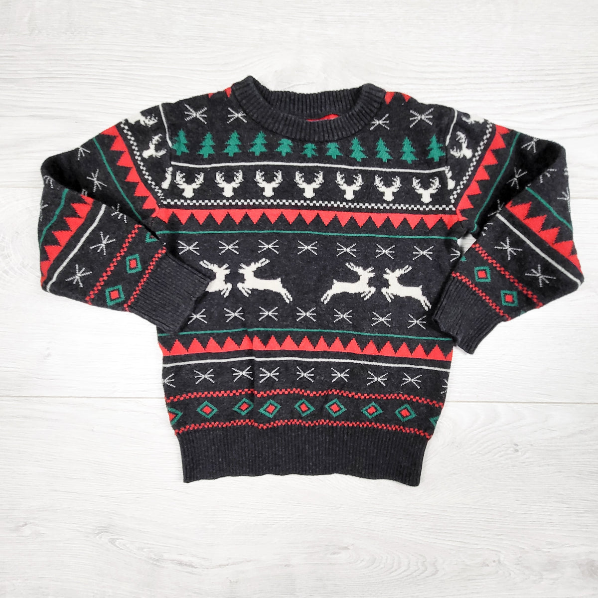 Andy and Evan grey holiday sweater. Size 2T